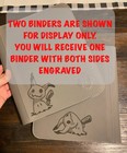 Pok  mon 4 Pocket Toploader Binder Mimikyu Dual Laser Engraved  Made To Order 