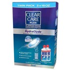 Clear Care Plus With Hydraglyde Cleaning   Disinfecting Solution Twin Pack