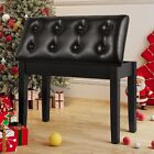 Duet Piano Bench With Storage Padded Faux Leather Cushion Seat Piano Stool