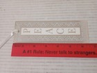 Silver   White Card Stock Paper Peace Festive Holiday Bookmark