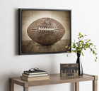 Sylvie Vintage Football Framed Canvas Wall Art By Shawn St  Peter  18x24 Gray  T