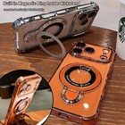 For Iphone 17 Pro Max 18 Pro 16 15 14 Shockproof Mag Safe Stand Case Lens Cover
