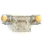 Hollywood Regency Ormolu Vanity Set 2 Bottles Trinket Powder Dish Gold Filagree