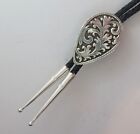 Teardrop Sterling Silver Stunning Etched Southwestern Bolo Tie
