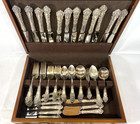 Reed   Barton Sterling Silver Flatware Set W  Serving Pieces   Chest - 77 Pieces