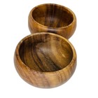 Southern Living Dillards At Home Set Of 2 Wood Snack Bowls Round Natural New