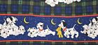 Vintage Disney 101 Dalmatians Twin-size Plaid Flannel Fabric Flat Sheet Only  