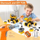 4pcs Take Apart Toys For 4 Year Old Boys Construction Toys With Electric Dril   