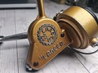 Vintage Cargem 23 Lancer Spinning Fishing Reel Gold Made In Italy Collectible 
