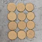 Set Of 4 Vintage Mother Of Pearl Capiz Shell Drink Coasters Mid Century Modern