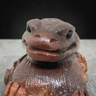 Vtg Hand Carved Desert Jasper Dragon Hatchling Sculpture Stone Egg Figurine 3   