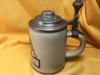 German Art Nouveau 0 5l Pewter Lidded Beer Stein