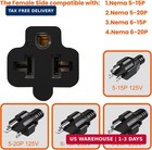 12awg 15 Amp Household Ac Plug To 20 Amp T Blade Adapter Cable  Nema 5-15p To 5-