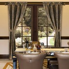 Luxury Jacquard Curtains For Bedroom  Classic Antique Lined Damask Curtains 2   