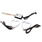 App Control Car Rgb Heart Led Angel Eyes Halo Rings Headlight Drl Light Retrofit