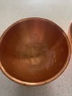 Set Of 2 Vintage Odi Mixing Bowls Round Bottom  Rolled Edge Brass Handle