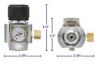 Kegco Ns-bmr-l Mini Co2 Draft Beer Regulator - Brass