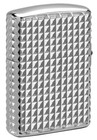 Zippo Lighter  Armor Multicut Geometric Diamond Design- High Polish Chrome 48880