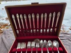Vtg 1847 Rogers Bros  first Love  54 Pc Silverware Set For 12 W chest
