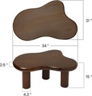 34  l Cloud Coffee Table Modern Wood Coffee Table For Living Room Accent Center