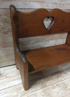 Vintage Wooden Heart Small Bench Primitive Boho Cottagecore Farmhouse Display