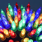 4 Pack 50led Outdoor Christmas Lights  16ft Battery Operated Mini String Light W