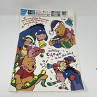 Winnie The Pooh Christmas Window Cling Sticker Sheet Set Of 4 Vintage Disney