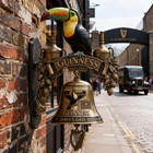 Vintage Toucan Figure Guinness Wall Bell Retro Bar Pub Doorbell Ornament
