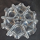 Vtg Muurla Finland Mid Century Modern Ice Glass Candle Holder Tealight Votive
