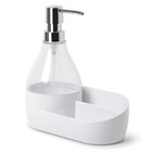 2-in-1 Soap Pump And Sponge Holder Dispenser W  Built-in Cadd Kitchen Bathroom