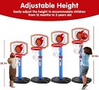 Toddler Basketball Arcade Game Set  Adjustable Basketball Goal With 4 Balls For