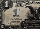      1899  1 One Dollar Silver Certificate  black Eagle  Series Large Bank Note 