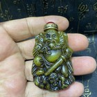 Old Chinese Natural Hetian Jade Hand-carved Exquisite  Pendants   Snuff Bottle