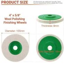 10 Pack 4   Wool Polishing Discs For Angle Grinder Finishing Wheel Buffing Pads
