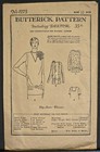 1920s Antique Butterick Pattern 1275  Slip-over Blouse W  Pockets  Used  B 32  