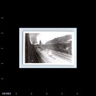 Old Vintage Photo Train Engine Locomotive Railcars Railroad Tracks Landscape