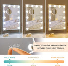 Hollywood Vanity Mirror W  Lights Led 10x Magnify Touch 3 Color Dimmable