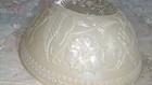 Antique Art Nouveau Large 15 1 2 Iridescent White Morning Glory Glass Lamp Shade