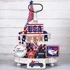  Patriotic Tiered Tray Decor Set 4th Of July Table Decor Memorial Day 