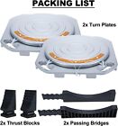 2pcs Wheel Alignment Turntable Turn Plates With Transition Bridge Thrust Block