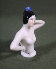 Antique China Half Doll Pincushion Germany Spanish Lady Flamenco Dancer