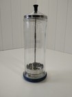 Vintage Barbicide Jar Glass Barber s Shop Decor Comb Storage Disinfectant King