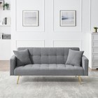 71  Modern Teddy Futon Sofa Bed Gray Convertible Loveseat Couch For Living Room