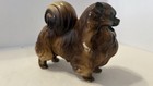 Vintage Pomeranian Dog Figurine Brown Ceramic Spitz Japan Shelf Decor
