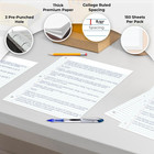 Loose Leaf Filler Paper 450 Sheets 3-pack College Ruled Binder Paper White