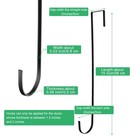 Heavy Duty Wreath Hangers  Door Hooks For Christmas Decor  2 Pcs  Black