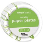 Amazon Basics Everyday Paper Plates  8 62 Inch  Disposable  100 Count New