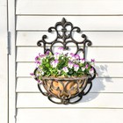 2 Pack Wall Hanging Planter Basket With Fabric Liner  Antique Victoria Style    