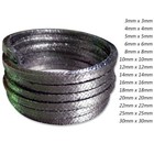 Square Gland Packing Graphite Seal Cord Rope For Pump Shaft Stem 3x3mm - 30x30mm