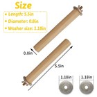 Hamiledyi Bird Perch For Cage Parakeet Stand Natural Wood Parrot 5 Pcs 